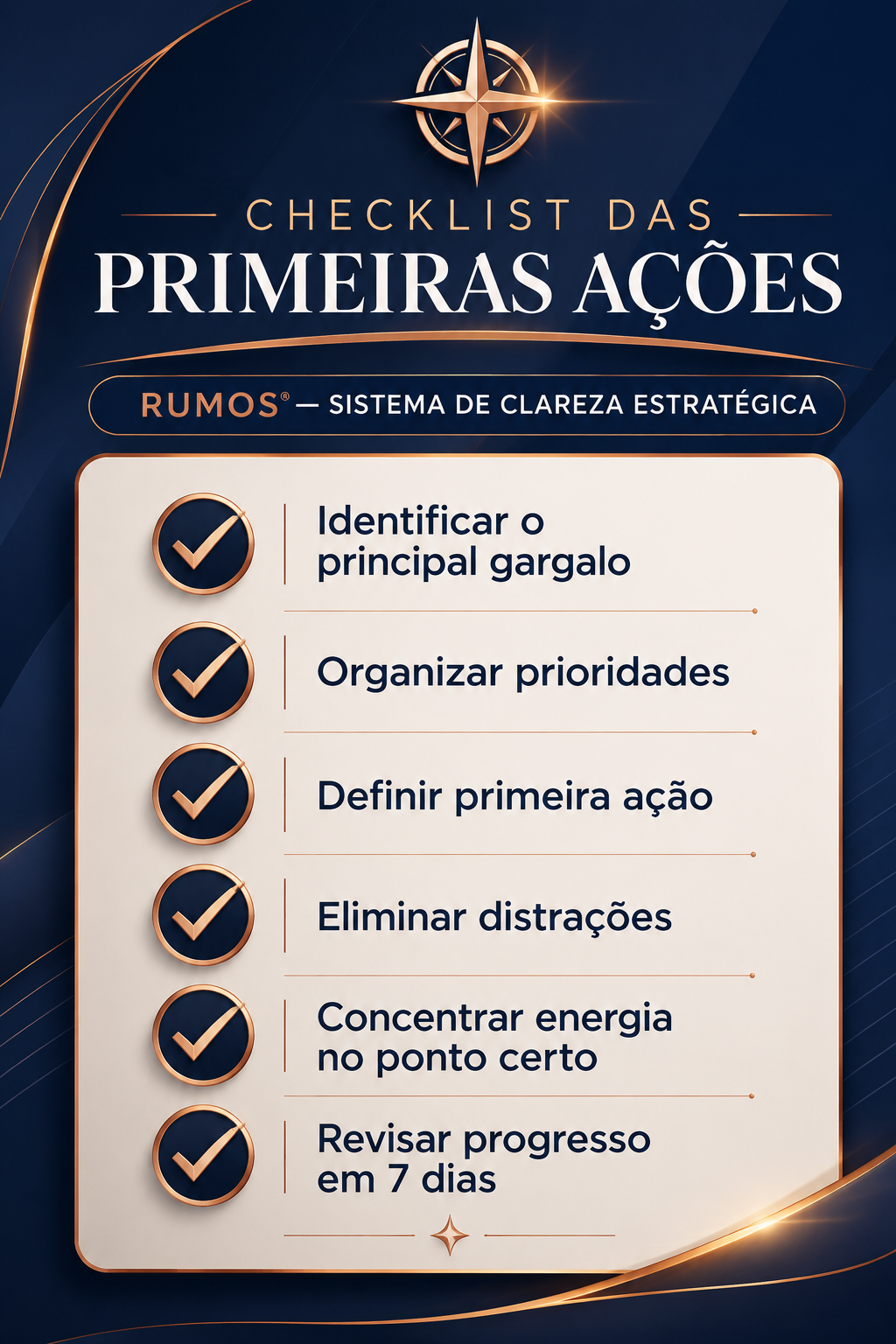 Checklist de Execução Imediata